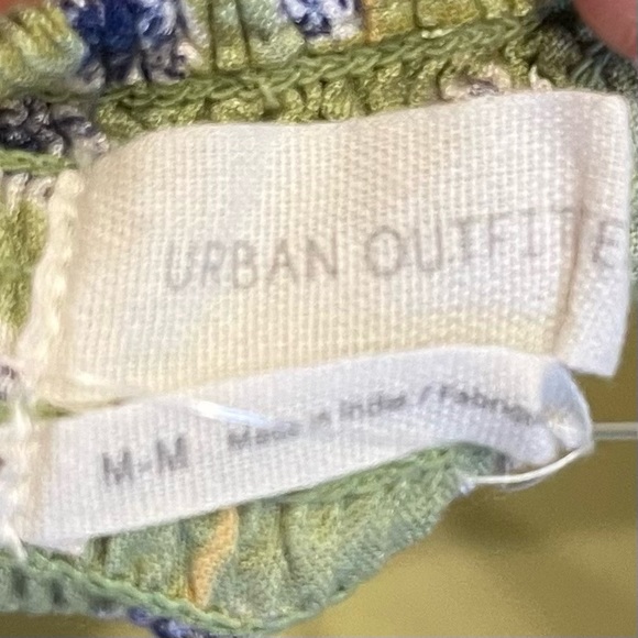 Urban Outfitters Kamaryn Green Dandelion Floral Dress Size M - Picture 3 of 11